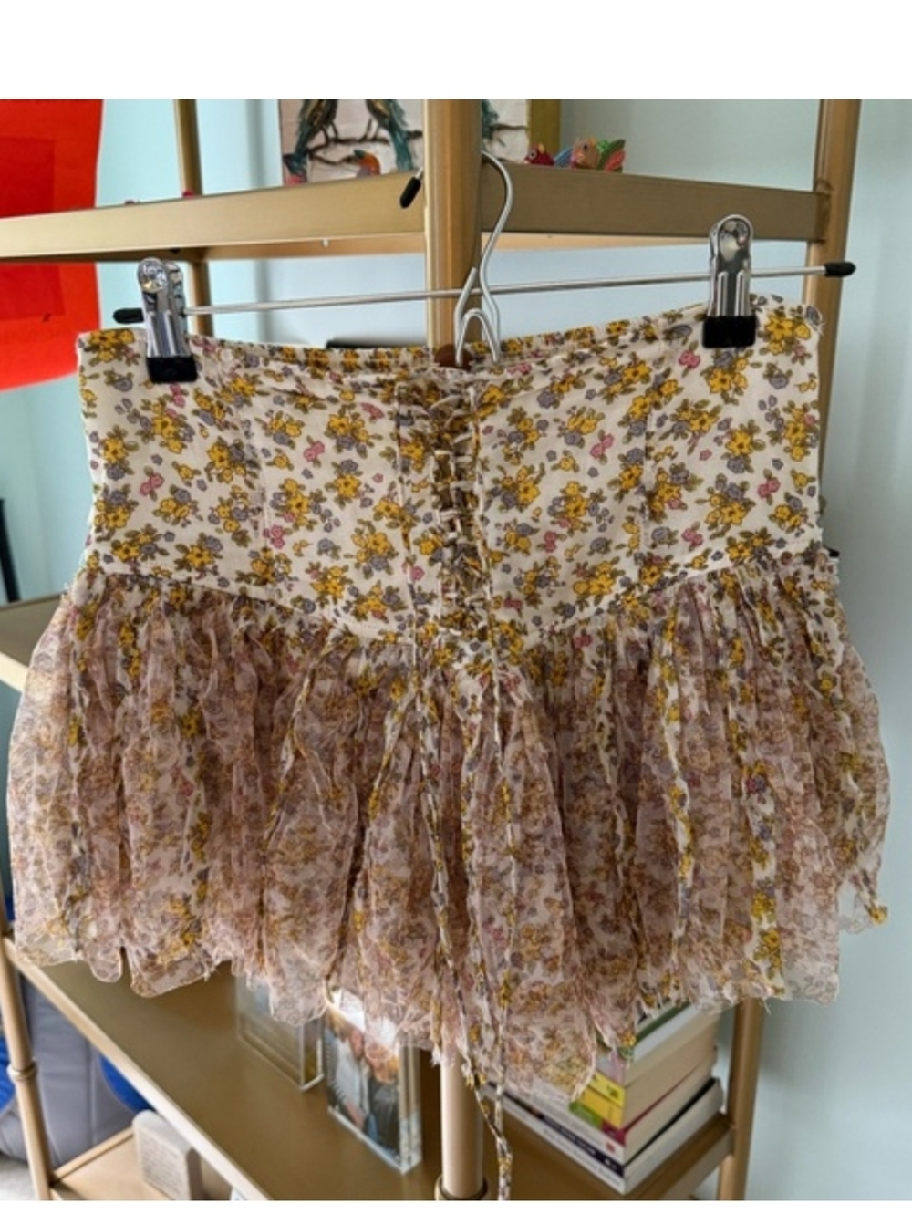 Free People One Blossom In IVORY Corset Shorts SMALL - Picture 14 of 17
